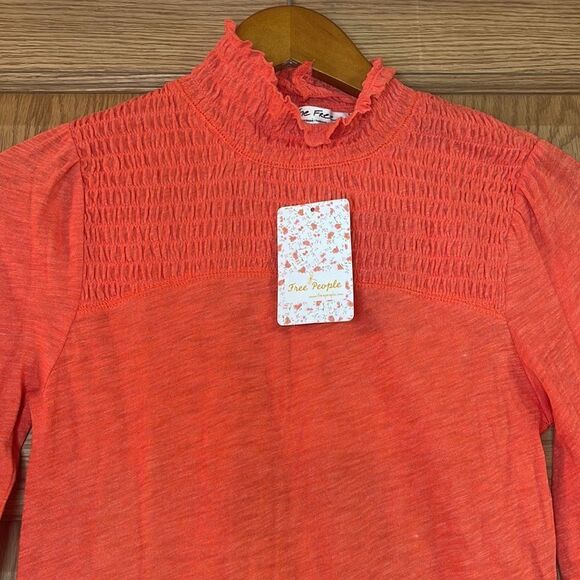 WE THE FREE I FREE PEOPLE  Smocked Turtleneck *NWT* - Picture 7 of 13